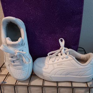 White Puma Sneakers for Kids size 11